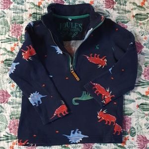 Joules dinosaur half zip sweater 4T/ 5T